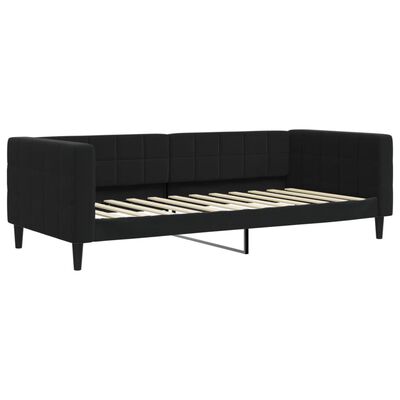 vidaXL Sofá-cama com colchão 90x200 cm veludo preto