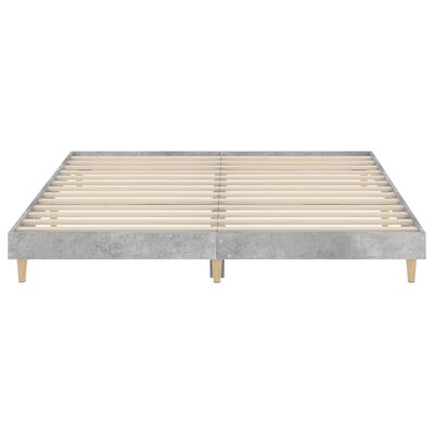 vidaXL Estrutura de cama 120x200 cm derivados de madeira cinza cimento