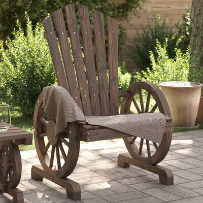 vidaXL Cadeiras Adirondack para jardim 4 pcs madeira de abeto maciça