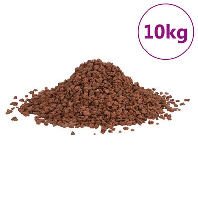 vidaXL Pedras vulcânicas 10 kg 5-8 mm vermelho