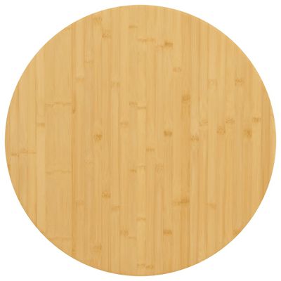 vidaXL Tampo de mesa Ø60x4 cm bambu