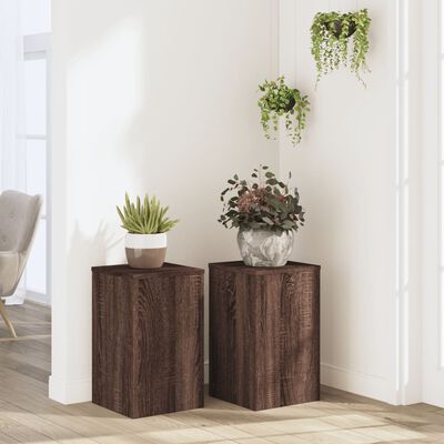 vidaXL Suportes p/ plantas 2 pcs 30x30x50 cm derivados de madeira