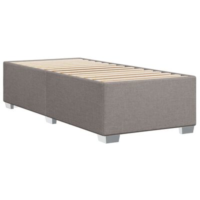 vidaXL Estrutura de cama 90x190 cm tecido cinza-acastanhado