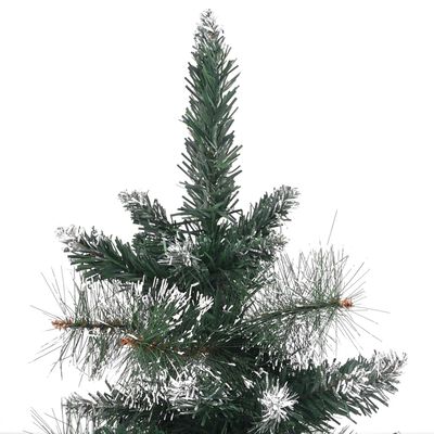 vidaXL Árvore de Natal artificial c/ suporte 60 cm PVC verde e branco