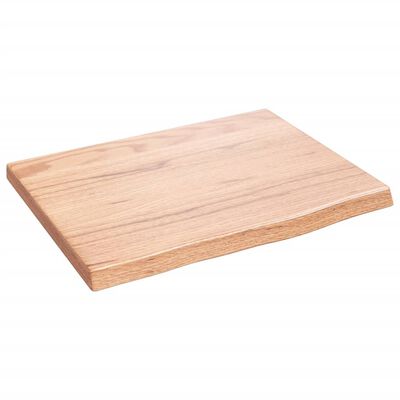 vidaXL Bancada p/ WC 40x30x2 cm madeira maciça tratada castanho-claro