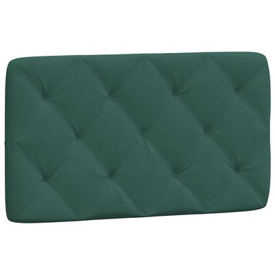 vidaXL Almofadão de cabeceira 80 cm veludo verde-escuro