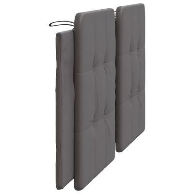 vidaXL Almofadão de cabeceira 180 cm couro artificial cinzento