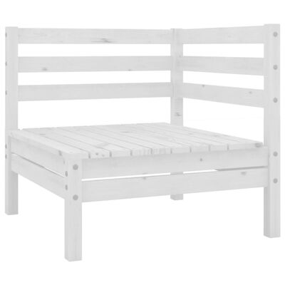 vidaXL 8 pcs conjunto lounge de jardim pinho maciço branco