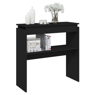 vidaXL Mesa consola 80x30x80 cm derivados de madeira preto