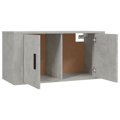 vidaXL Móveis de TV de parede 2 pcs 80x34,5x40 cm cinzento cimento