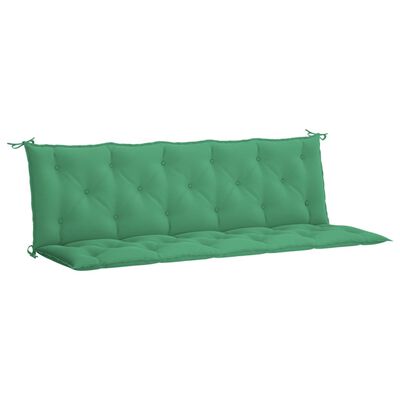 vidaXL Almofadão p/ banco jardim 180x(50+50)x7cm tecido oxford verde