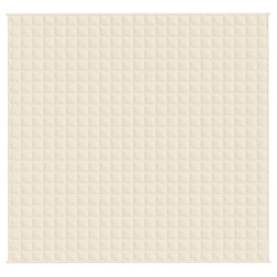 vidaXL Manta pesada 11 kg 220x240 cm tecido creme-claro