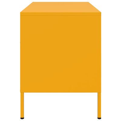 vidaXL Móvel de TV 68x39x50,5 cm aço amarelo mostarda