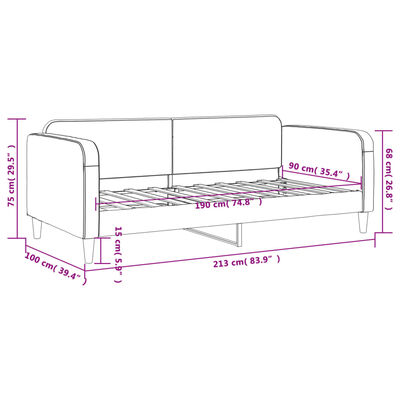 vidaXL Sofá-cama 90x190 cm tecido cinzento-claro