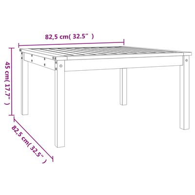 vidaXL Mesa de jardim 82,5x82,5x45 cm madeira de douglas maciça