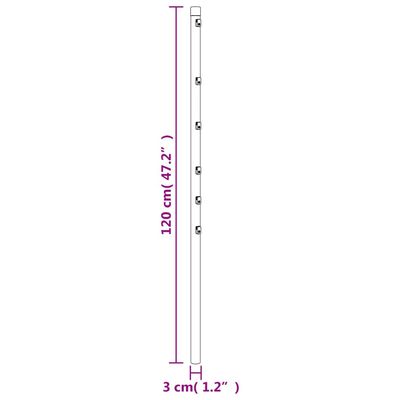 vidaXL Postes de vedação 15 pcs 120 cm aço galvanizado prateado