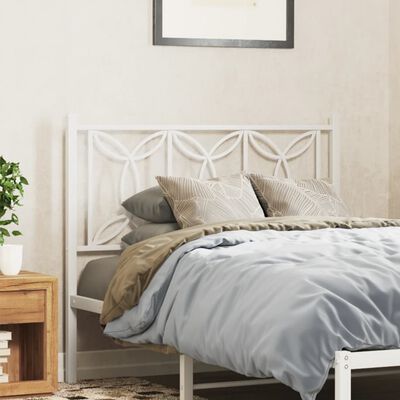 vidaXL Cabeceira de cama 100 cm metal branco