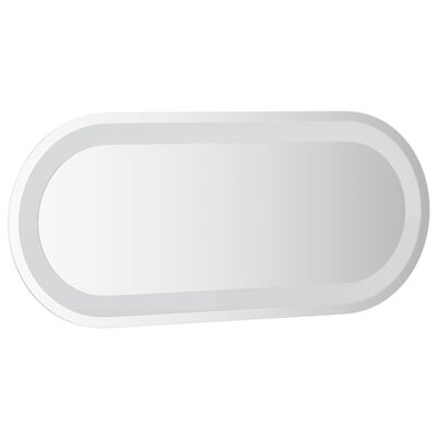 vidaXL Espelho de casa de banho com luzes LED oval 70x30 cm