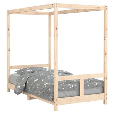 vidaXL Estrutura de cama infantil 80x160 cm pinho maciço