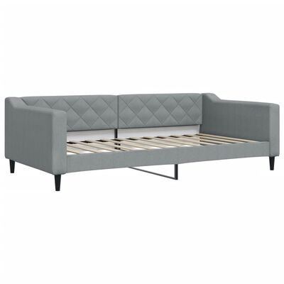 vidaXL Sofá-cama c/ gavetão e gavetas 100x200 cm tecido cinzento-claro