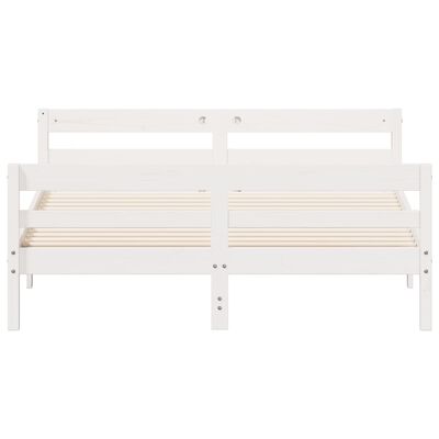 vidaXL Cama sem colchão 140x200 cm madeira de pinho maciça branco