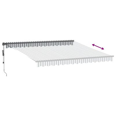 vidaXL Toldo retrátil automático 400x300 cm antracite e branco