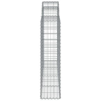 vidaXL Cestos gabião arqueados 14 pcs 200x30x120/140 ferro galvanizado