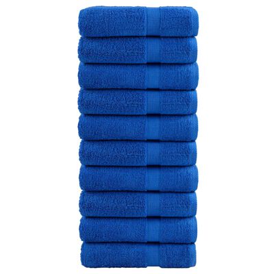 vidaXL Toalhas de banho premium SOLUND 10pcs 100x150 cm 600 gsm azul