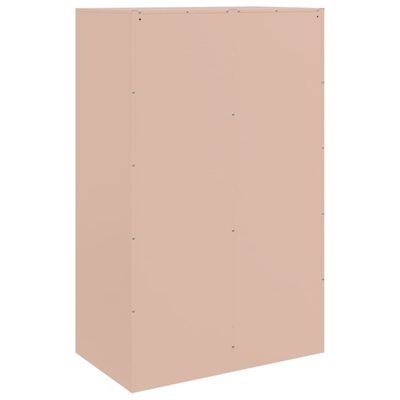 vidaXL Aparador 67x39x107 cm aço rosa