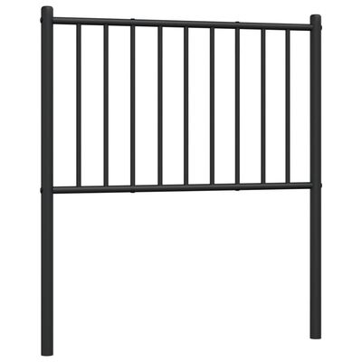 vidaXL Cabeceira de cama 75 cm metal preto