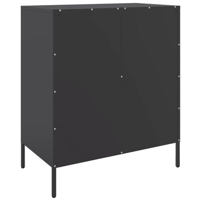 vidaXL Aparador 68x39x79 cm aço preto