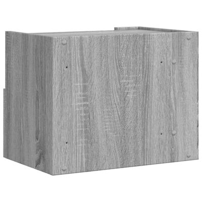 vidaXL Mesa de cabeceira de parede 45x30x35 cm cinzento sonoma