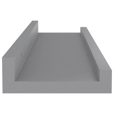 vidaXL Prateleiras de parede 4 pcs 40x9x3 cm cinzento