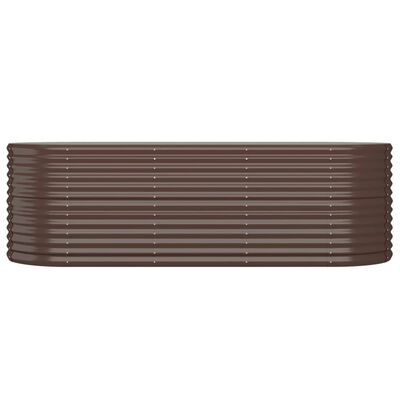 vidaXL Canteiro elevado jardim 224x80x68cm aço revestido a pó castanho