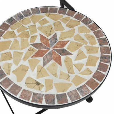 vidaXL Cadeiras de bistrô dobráveis 2 pcs cerâmica terracotta e branco