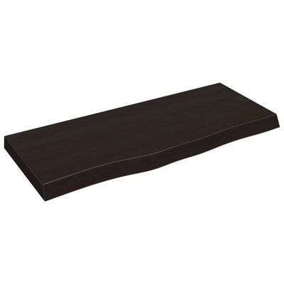 vidaXL Bancada p/ WC 100x40x(2-6)cm madeira tratada maciça castanho