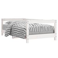 vidaXL Estrutura de cama infantil 70x140 cm pinho maciço branco