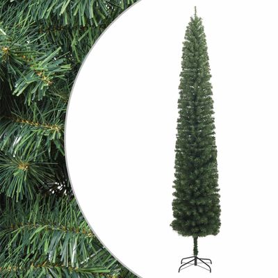 vidaXL Árvore de Natal fina com suporte 300 cm PVC