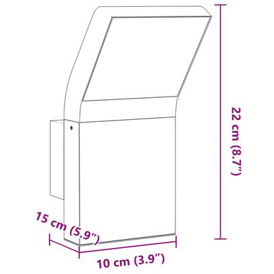 vidaXL Candeeiro de parede LED para exterior alumínio fundido branco