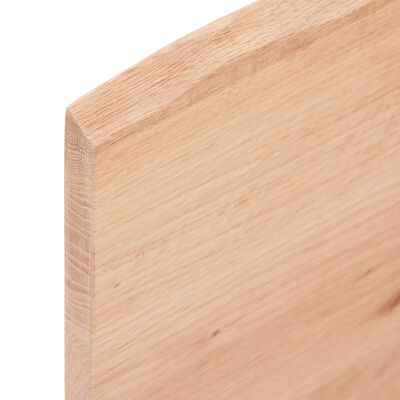 vidaXL Bancada p/ WC 100x50x2 cm madeira maciça tratada castanho-claro