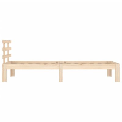 vidaXL Estrutura cama pequena solteiro 75x190 cm madeira maciça