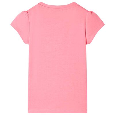 T-shirt para criança rosa-néon 104