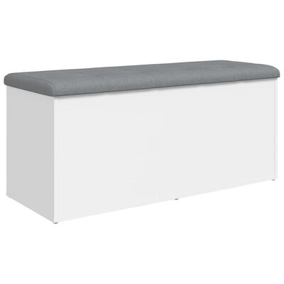 vidaXL Banco de arrumação 102x42x45 cm derivados de madeira branco