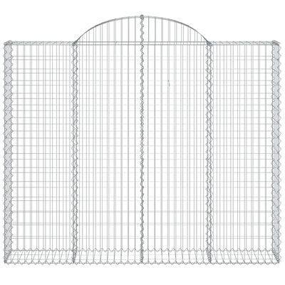 vidaXL Cestos gabião arqueados 6pcs 200x30x160/180cm ferro galvanizado