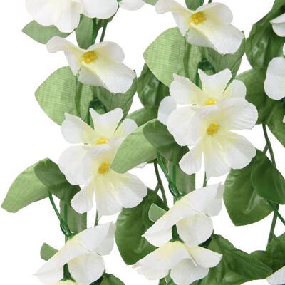 vidaXL Grinaldas de flores de Natal 3 pcs 85 cm branco