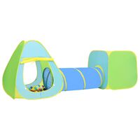 vidaXL Tenda de brincar infantil com 350 bolas multicolorido