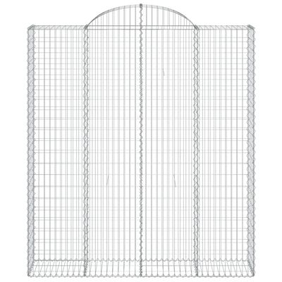 vidaXL Cestos gabião arqueados 5pcs 200x50x220/240cm ferro galvanizado