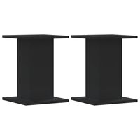 vidaXL Suportes de colunas 2 pcs 30x30x40 cm derivados madeira preto