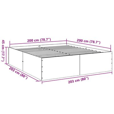 vidaXL Estrutura de cama 200x200 cm derivados madeira carvalho sonoma