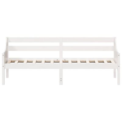 vidaXL Sofá-cama sem colchão 90x200 cm madeira de pinho maciça branco